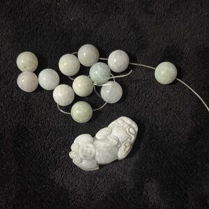 Genuine Jade (Broken Bracelet) Selling for Beads needs to be restrung